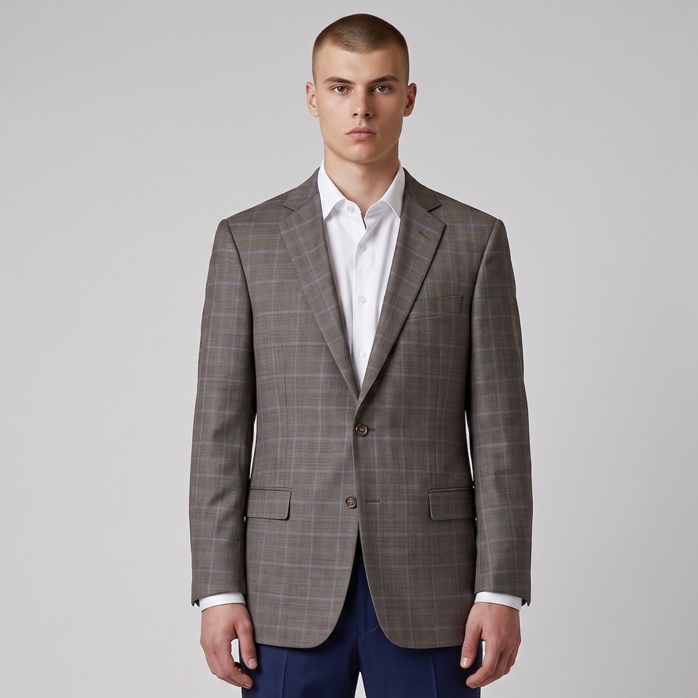 Brooks Brothers Regent Sport Coat 40R‎ Glen Plaid Lanificio di Pray Wool Silk